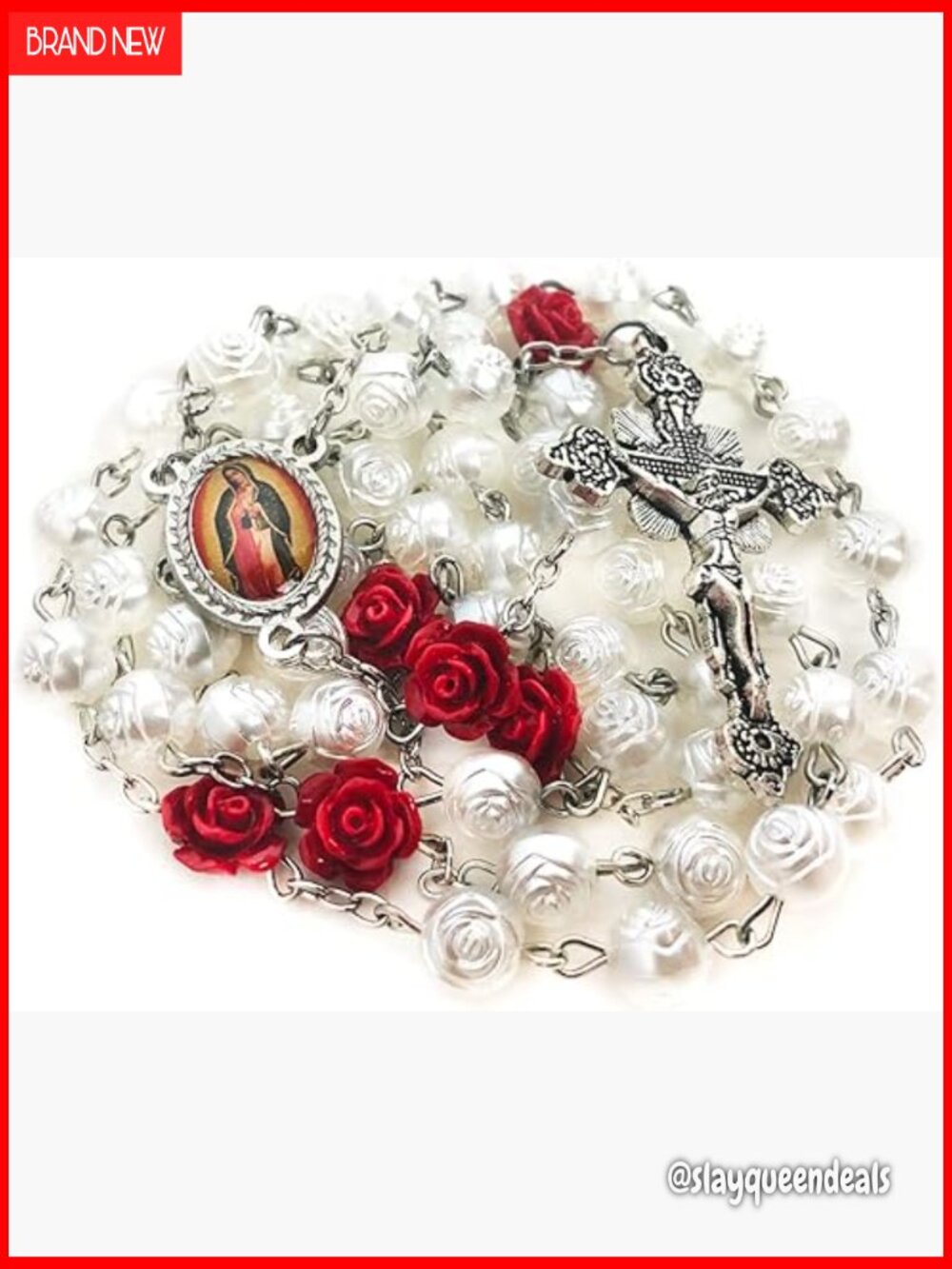 Our Lady of Guadalupe Rosary Beads - Catholic Jewelry Necklace